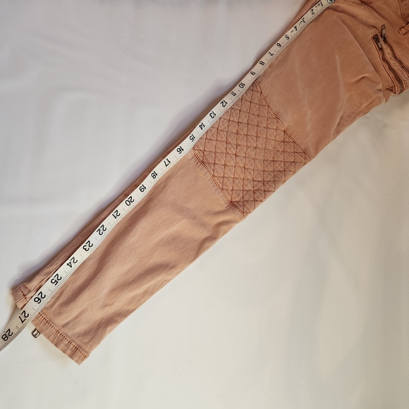 Zara's Womens The Rider In Pink Moto Pant Size 6 Zipper Detail - Picture 10 of 13